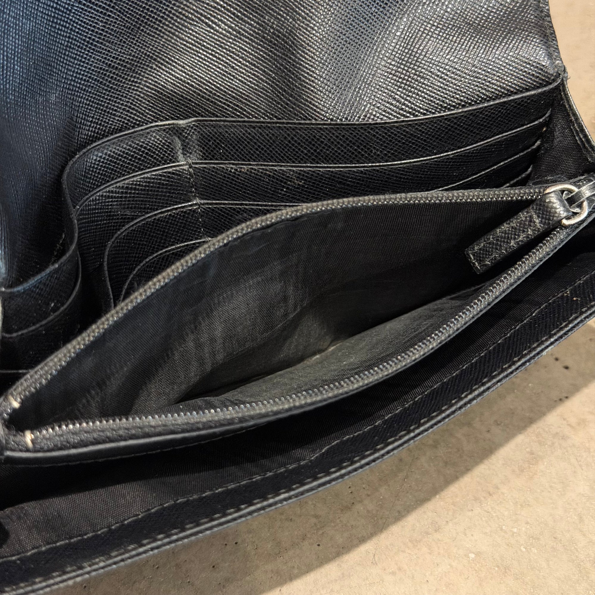 PRADA NYLON LONG WALLET ‘BLACK’