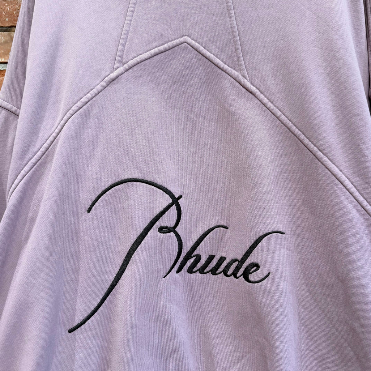 RHUDE LOGO PRINT SLOUCHY CREWNECK ‘MAUVE’
