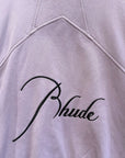 RHUDE LOGO PRINT SLOUCHY CREWNECK ‘MAUVE’