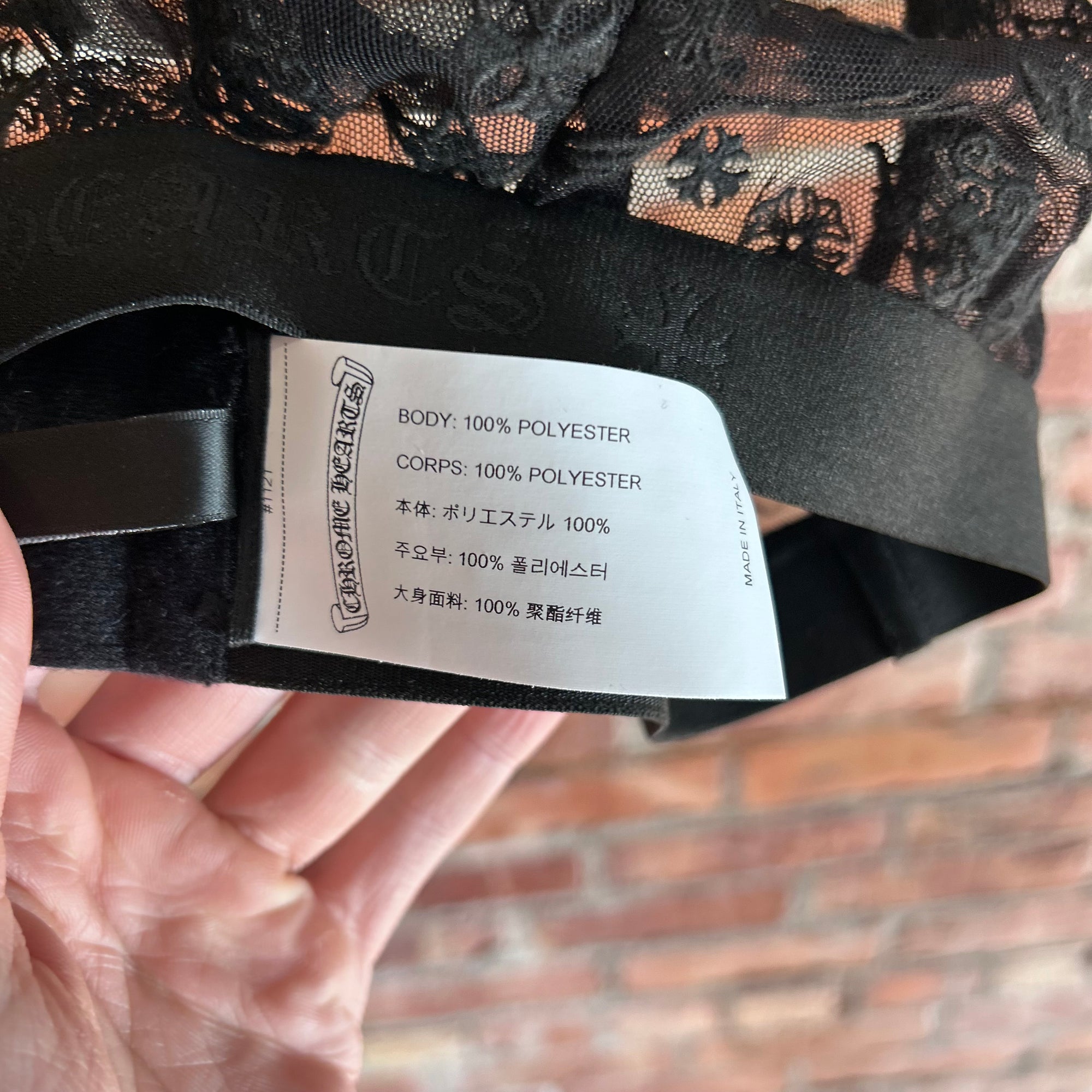 CHROME HEARTS LACE BRA ‘BLACK’