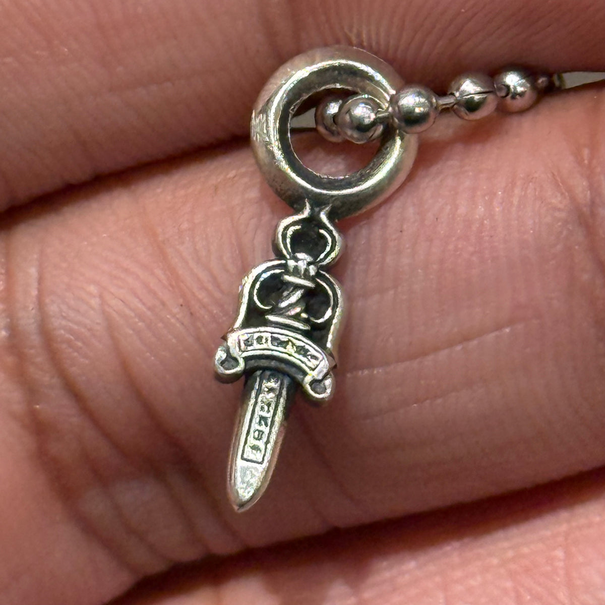 CHROME HEARTS DAGGER CHARM NECKLACE ‘SILVER’