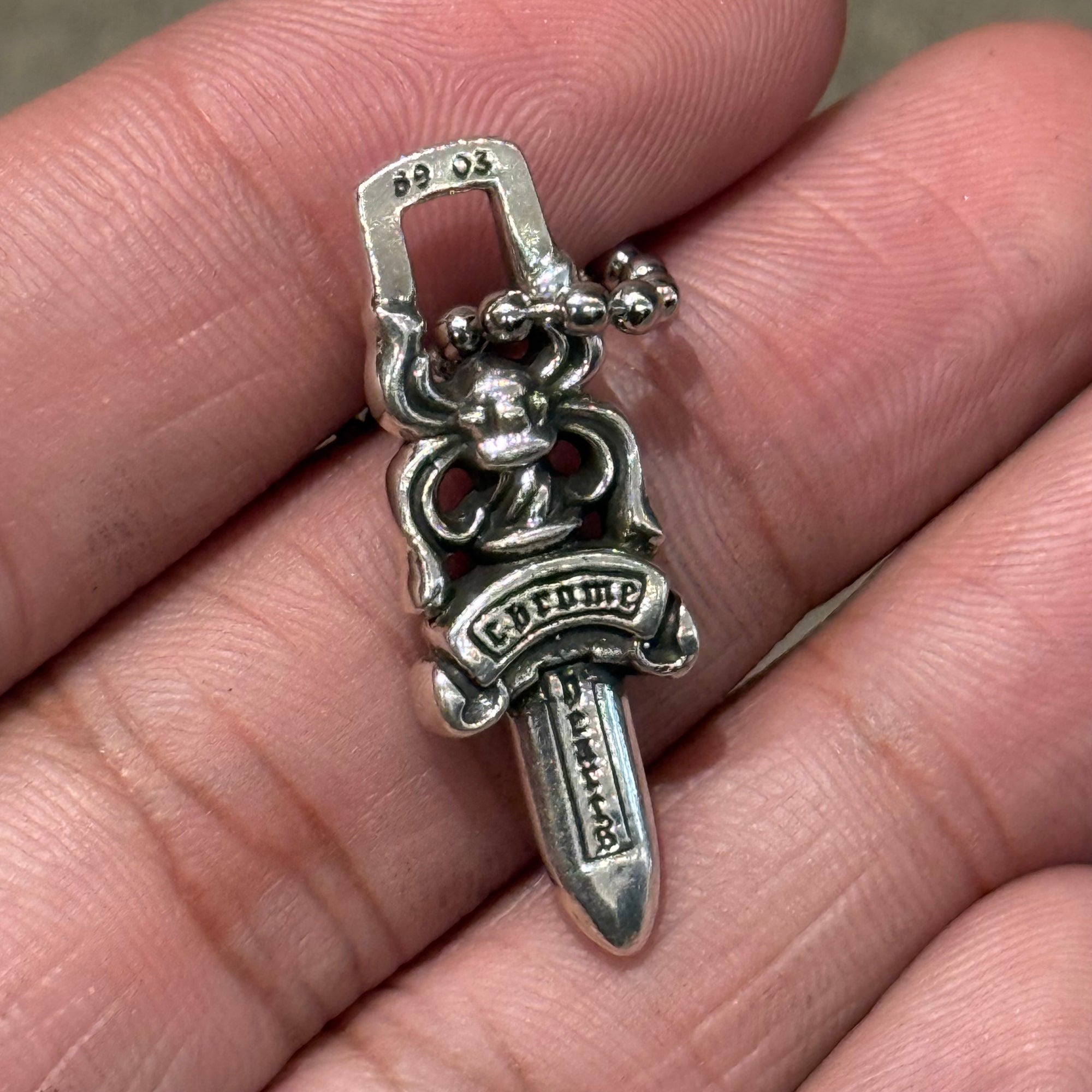 CHROME HEARTS ZIPPER DAGGER NECKLACE ‘SILVER’