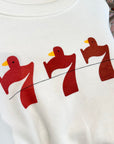 KAPITAL LUCKY BATTERY BIRD CREWNECK ‘WHITE’