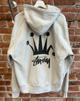 STUSSY CROWN LOGO ZIP HOODIE ‘CLOUD’