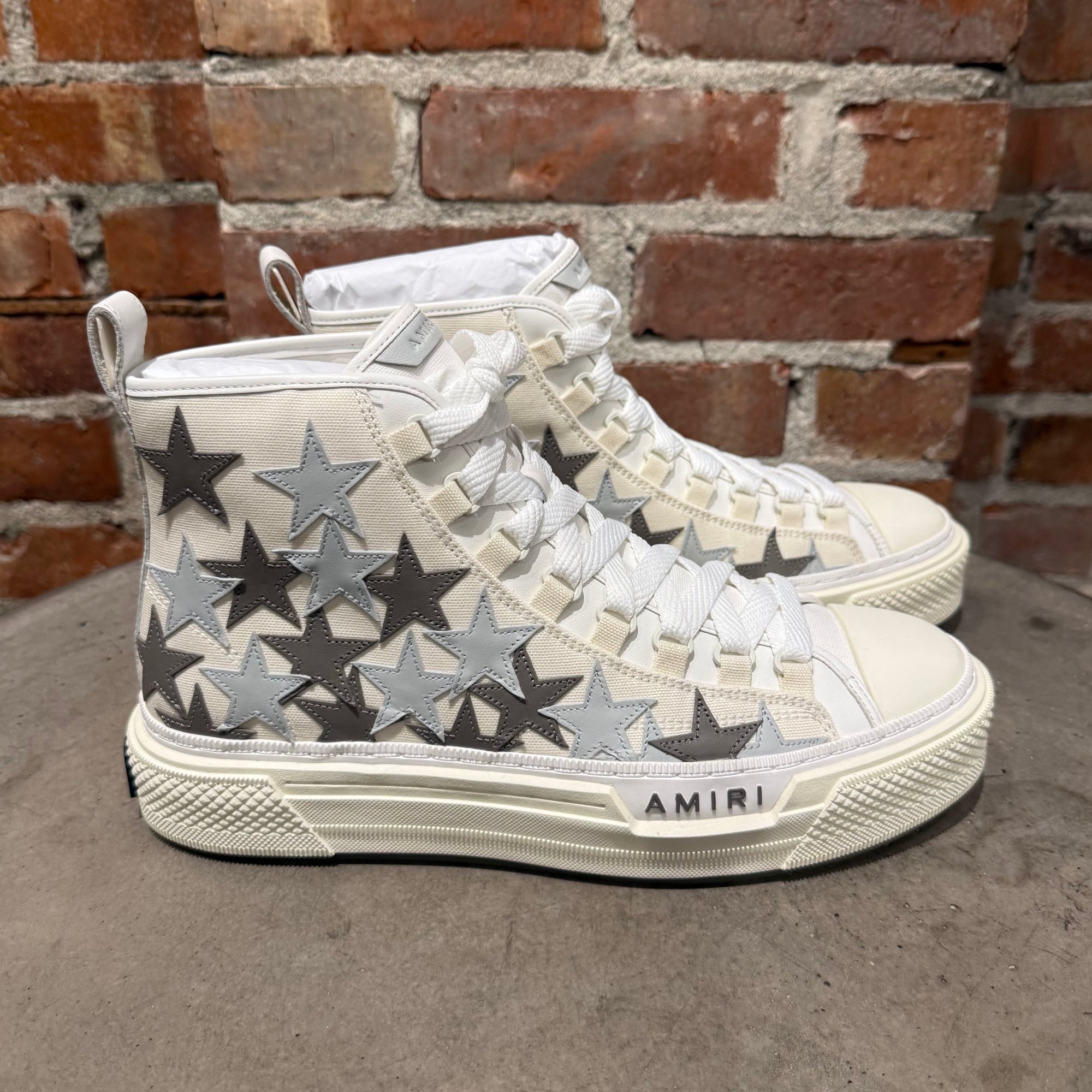 AMIRI STAR COURT HIGH SNEAKERS ‘CREAM/GREY’