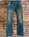RALPH LAUREN DOUBLE RL BUSH CARGO CONCH DENIM ‘MUD WASH’