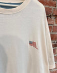 KAPITAL KOUNTRY OVERSIZED 2-TONE BONES TEE ‘BLUE/YELLOW’