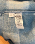 STUSSY SHERPA SHADOW PLAID ZIP JACKET ‘BLUE’
