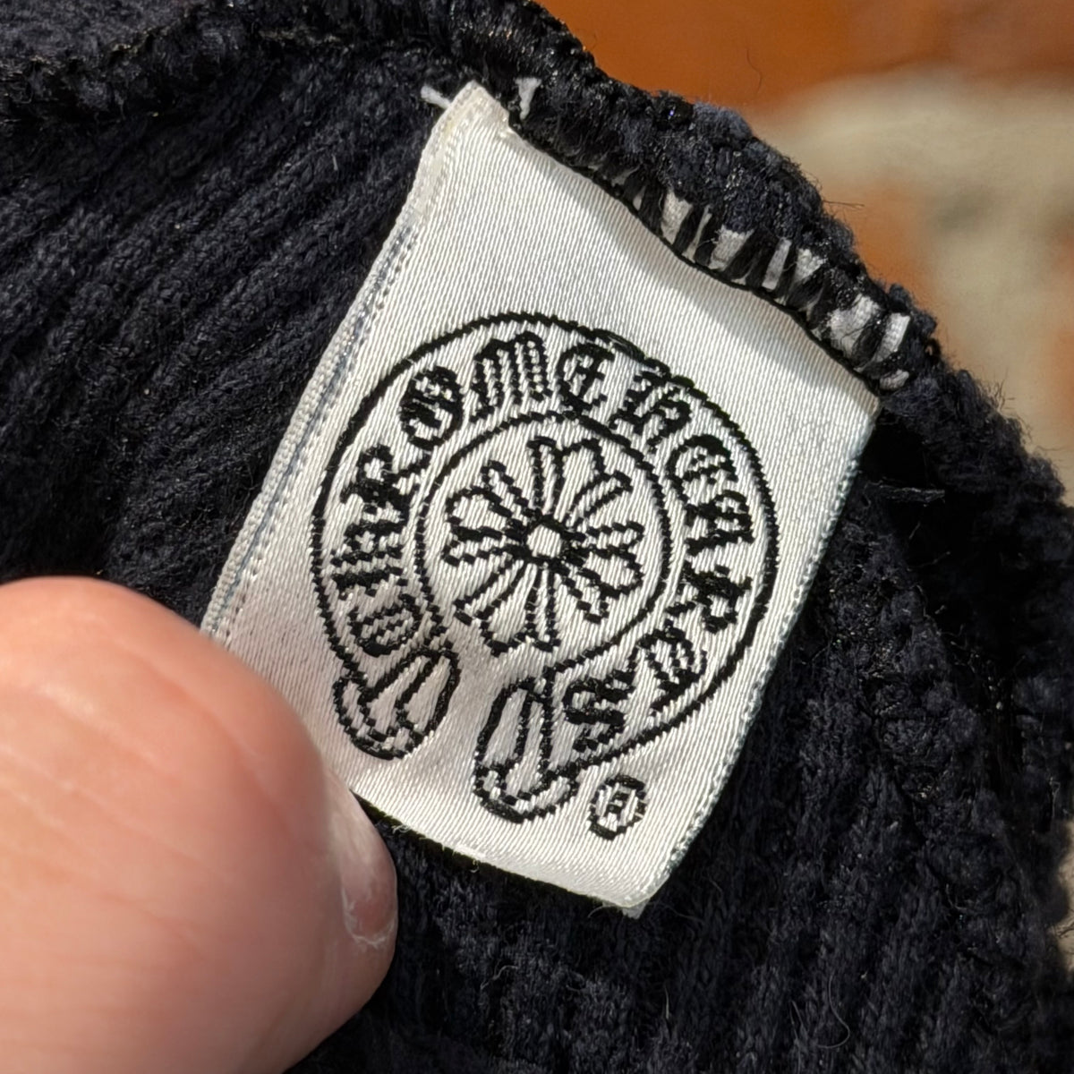 CHROME HEARTS FLORAL CROSS SKULL CAP BEANIE ‘BLACK’