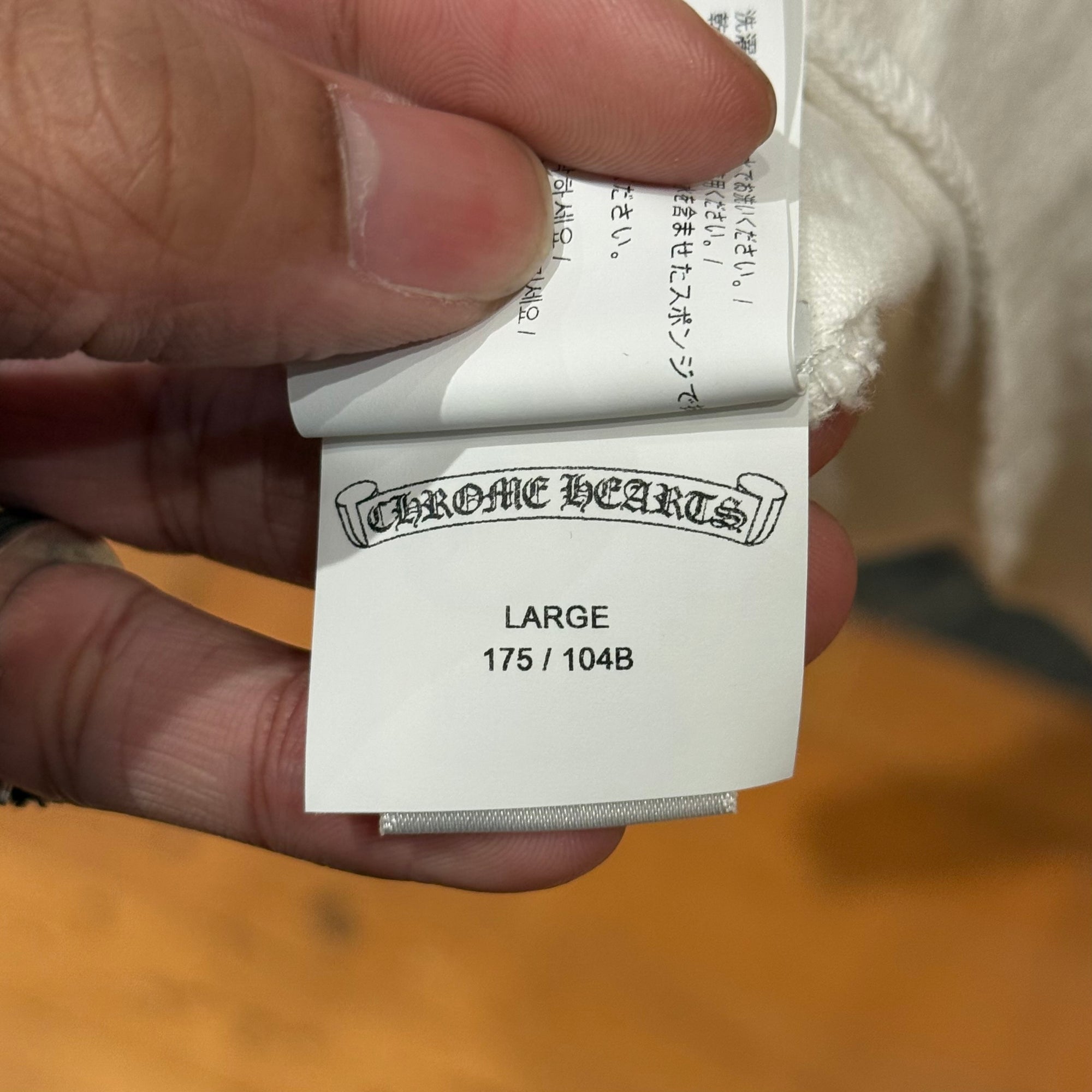 CHROME HEARTS EYE CHART POCKET LONGSELEEVE ‘WHITE’