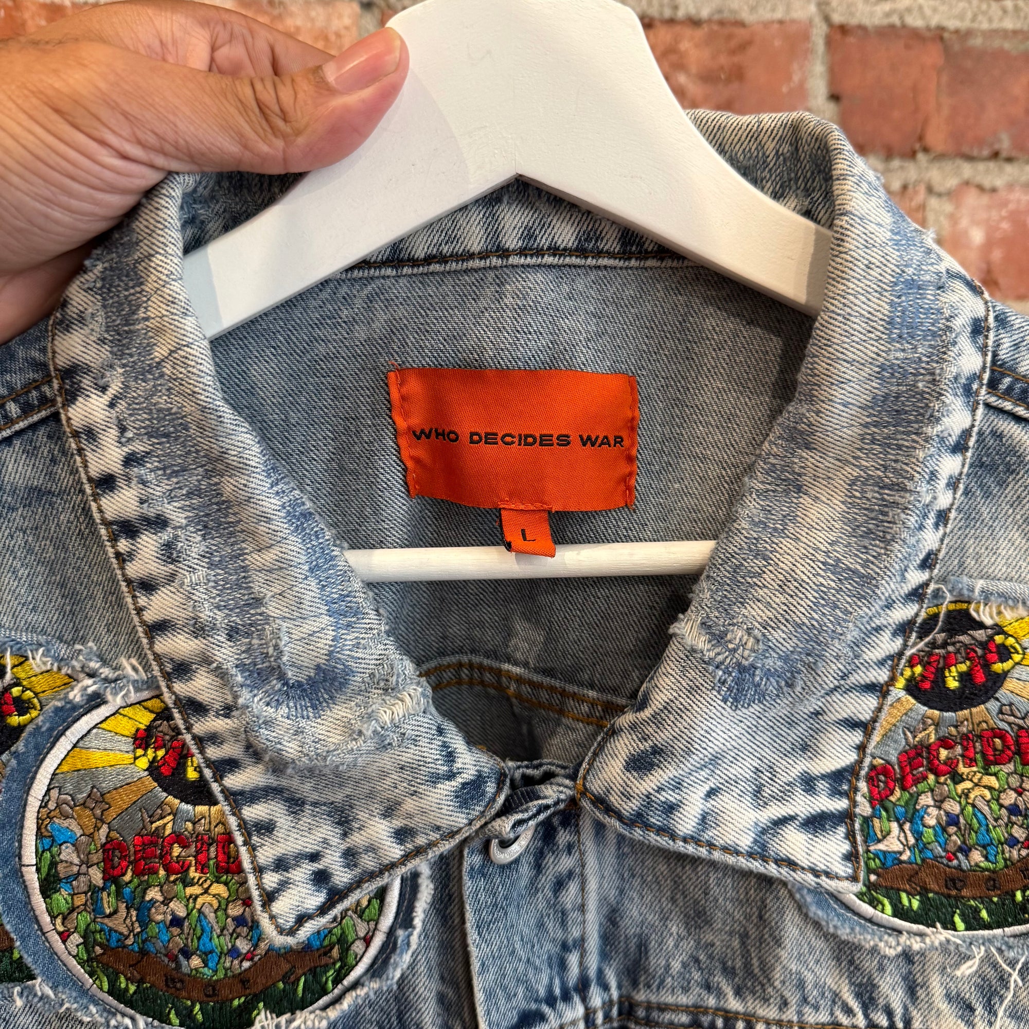 WHO DECIDES WAR SPHERE DENIM JACKET ‘ACID’