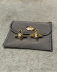 VIVIENNE WESTWOOD HALF ORB EARRINGS ‘GOLD’