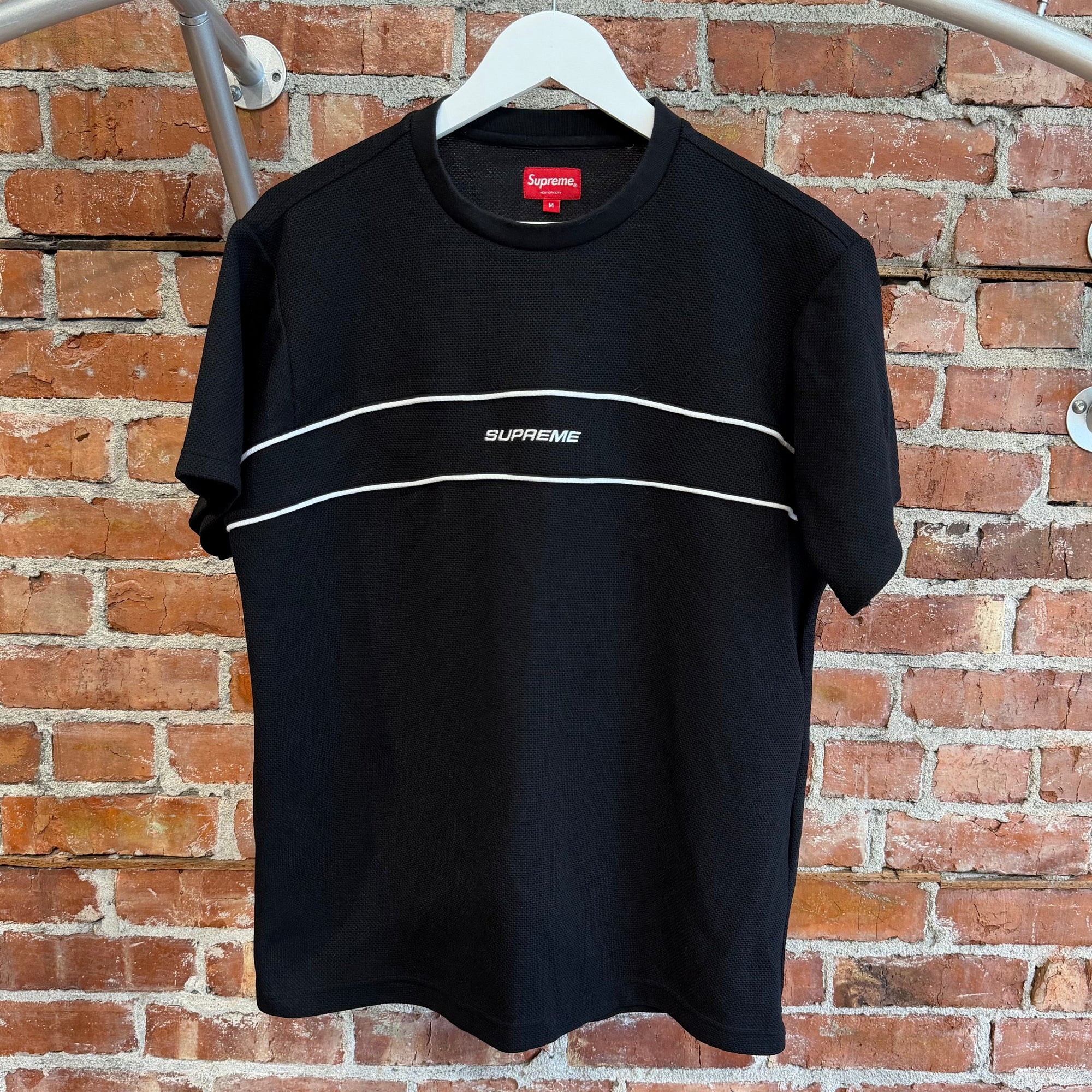 SUPREME SS19 PIPING PRACTICE JERSEY ‘BLACK’