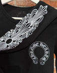 CHROME HEARTS HORSESHOE FLORAL THERMAL LONG SLEEVE ‘BLACK’