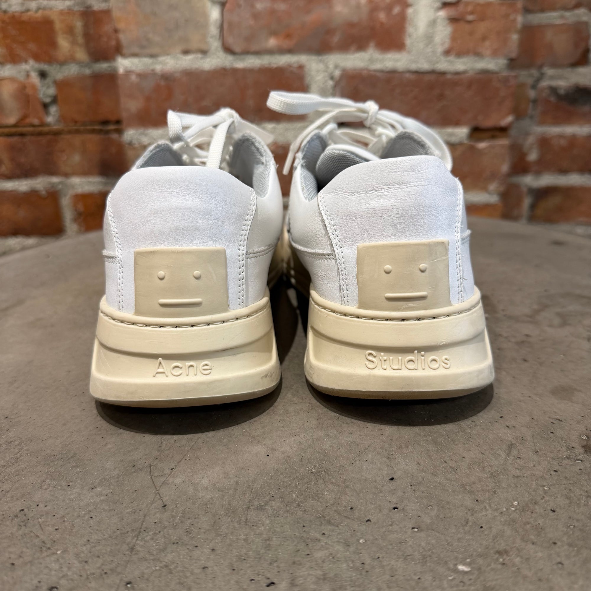 ACNE STUDIOS FACE LOGO LACE SNEAKERS ‘WHITE’