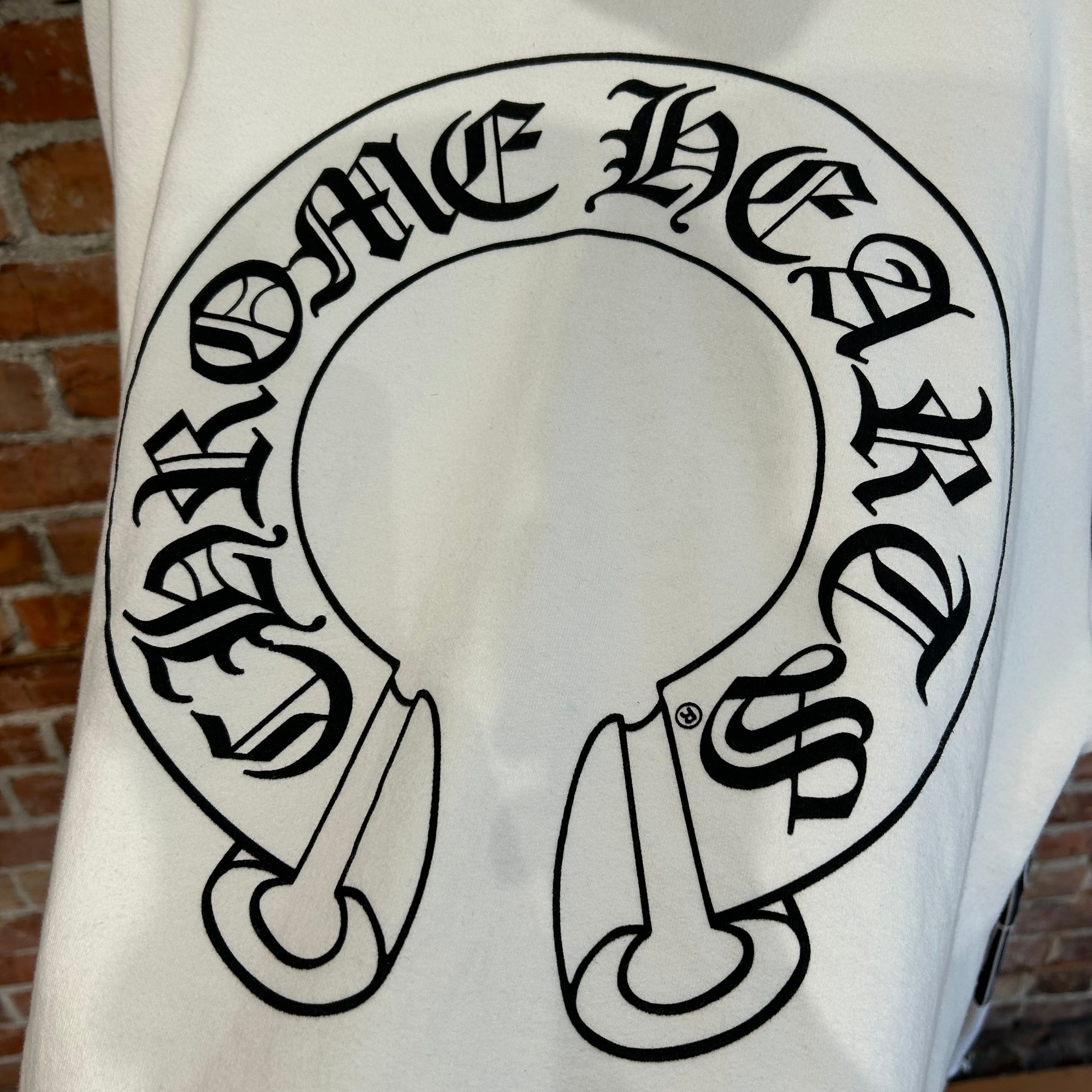 CHROME HEARTS HORSESHOE FLORAL ZIP HOODIE ‘WHITE’