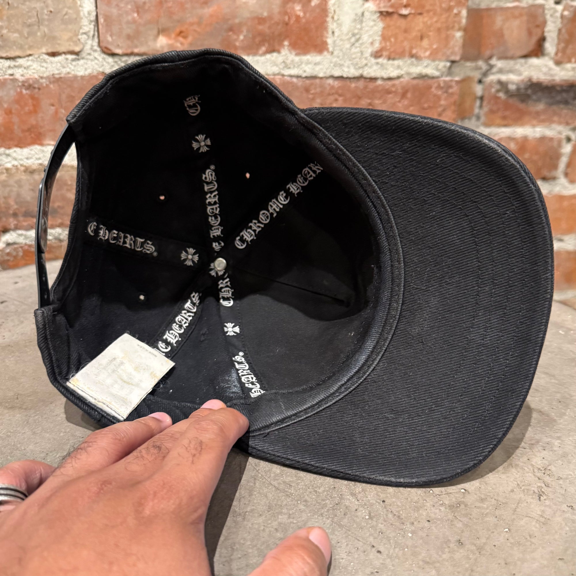 CHROME HEARTS HORSESHOE DENIM HAT ‘BLACK’