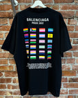 BALENCIAGA FW22 PRIDE OVERSIZED TEE ‘BLACK’