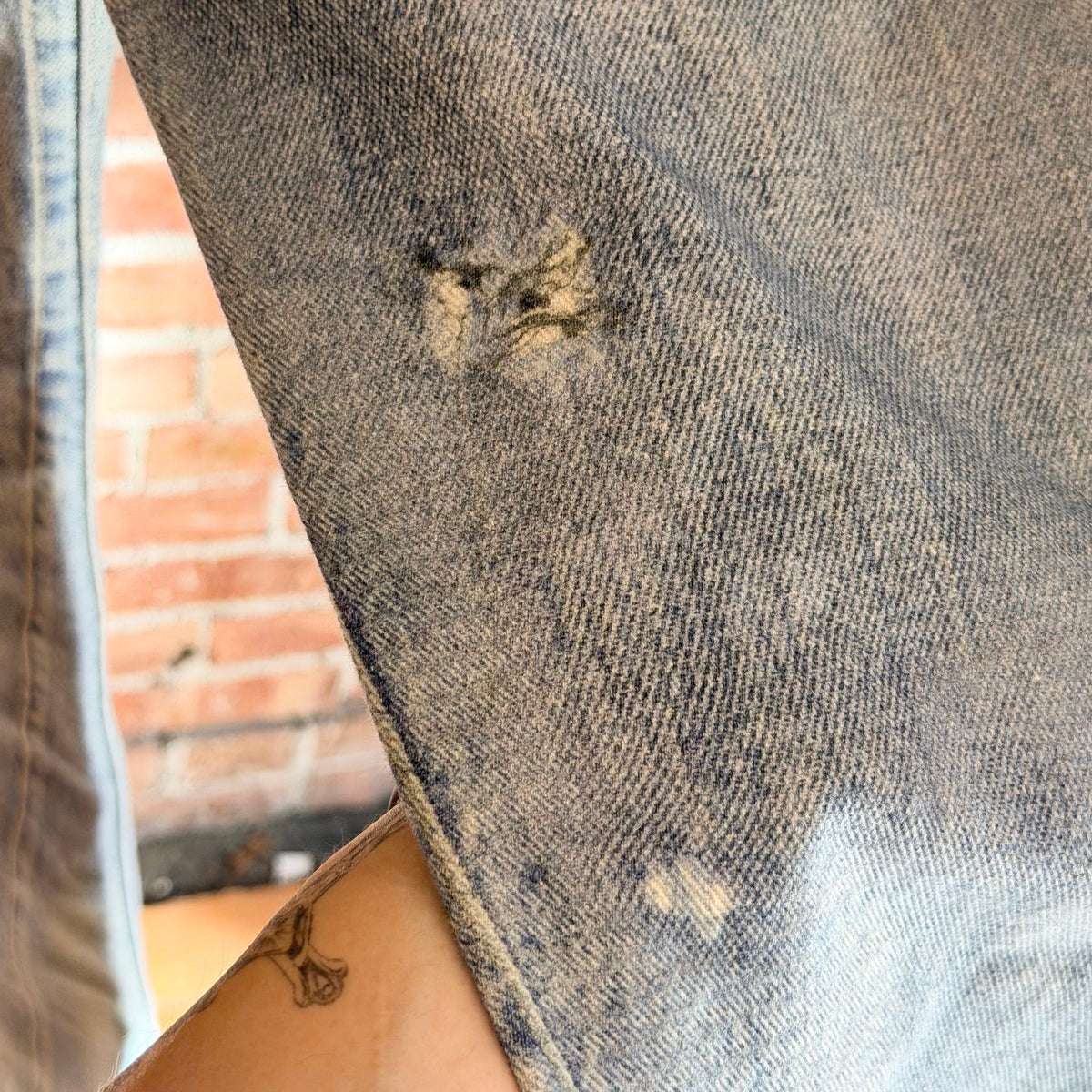 OUR LEGACY TROMPE PRINT THIRD CUT DIGITAL DENIM ‘LIGHT BLUE’