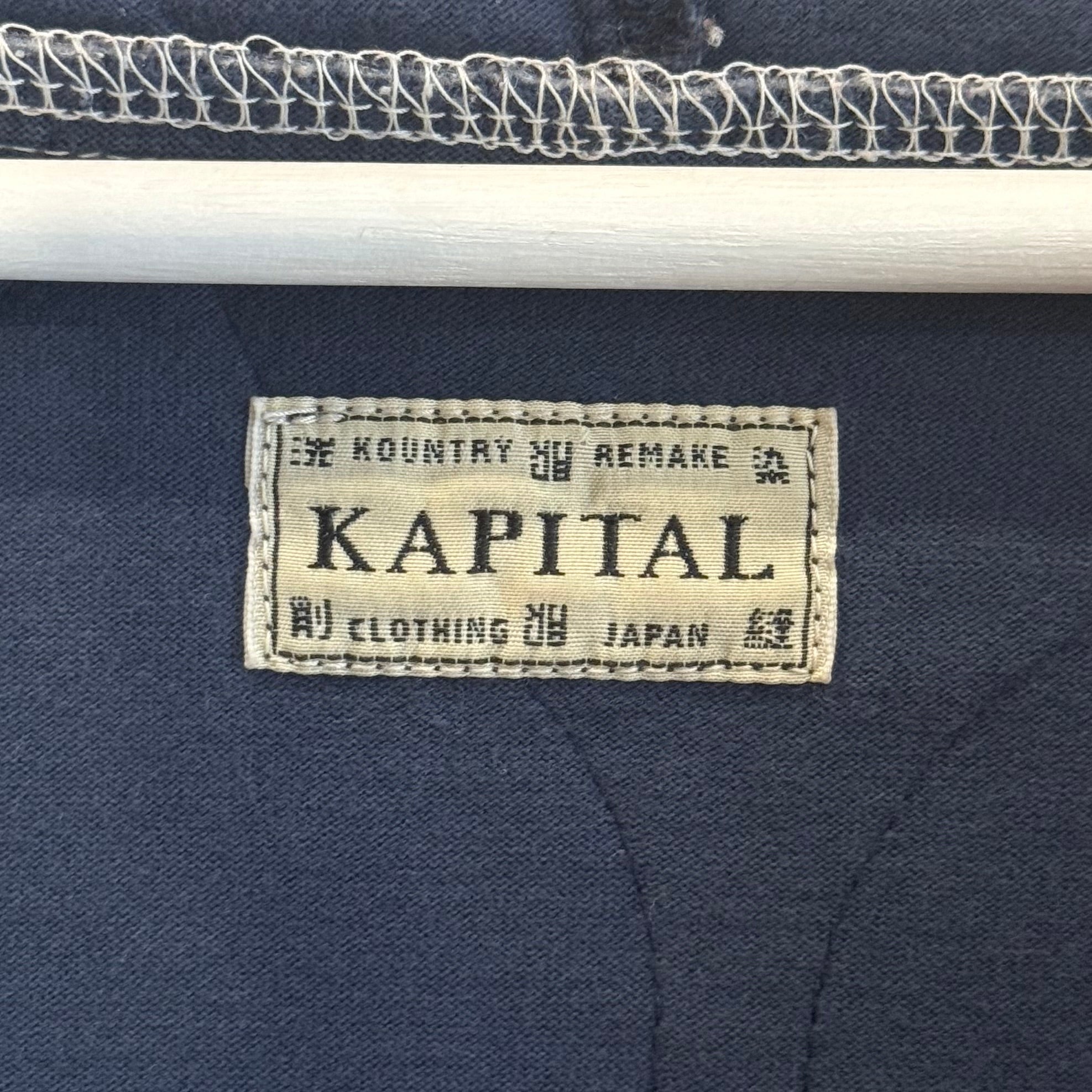 KAPITAL HYBRID BOMBER BANDANA ZIP UP HOODIE ‘NAVY’