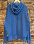 STUSSY DOUBLE LAYER WAFFLE ZIP HOODIE ‘BLUE’