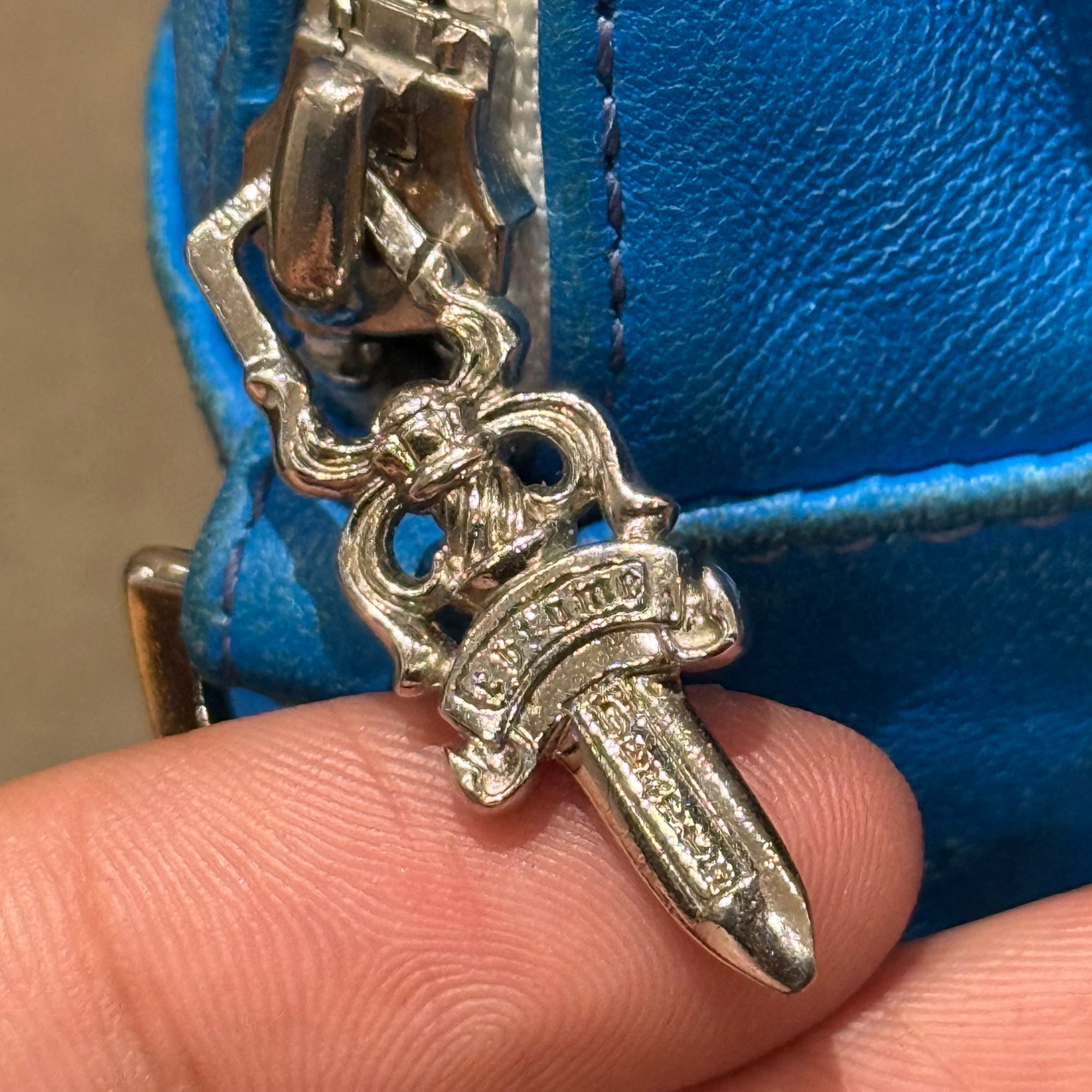 CHROME HEARTS TAKA MINI LEATHER BAG ‘BLUE’