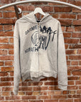 NO FAITH STUDIOS OVERDIED ZIP UP HOODIE ‘GREY’