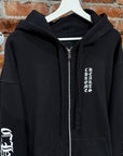 CHROME HEARTS THERMAL SCRIPT LOGO ZIP HOODIE ‘BLACK’