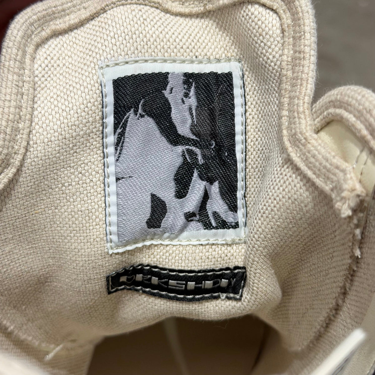 RICK OWENS DRKSHDW HEAVY CANVAS RAMONE SNEAKERS ‘NATURAL/MILK’