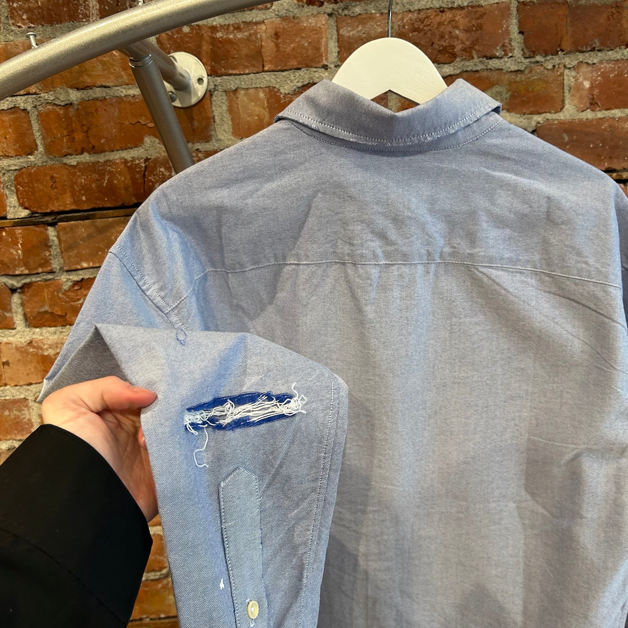 GALLERY DEPT. STARR DISTRESSED OXFORD SHIRT ‘LIGHT BLUE’