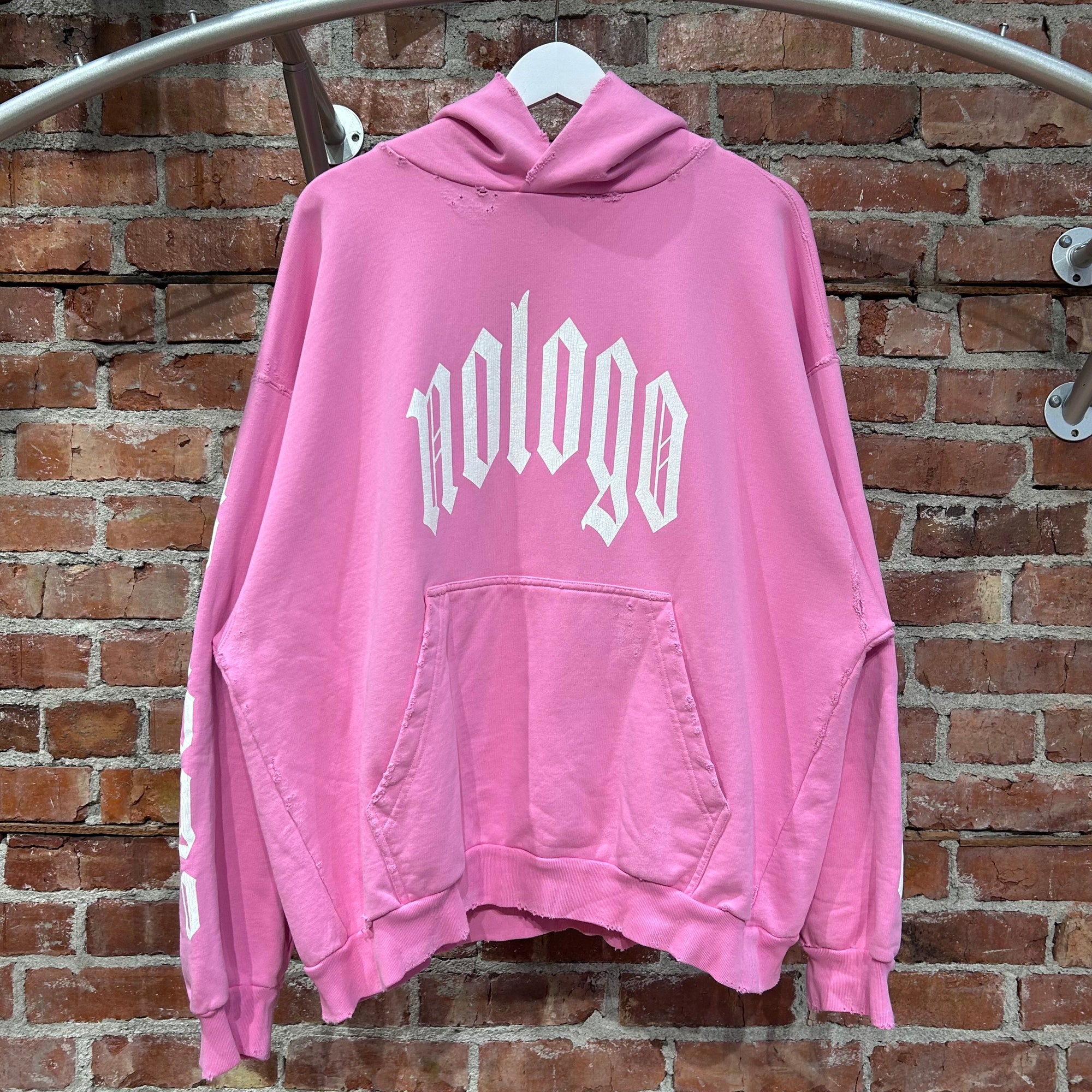 BALENCIAGA FW23 NO LOGO HOODIE ‘PINK’