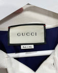 GUCCI APPLIQUED WEBBING TRIMMED POLO SHIRT ‘MULTI’