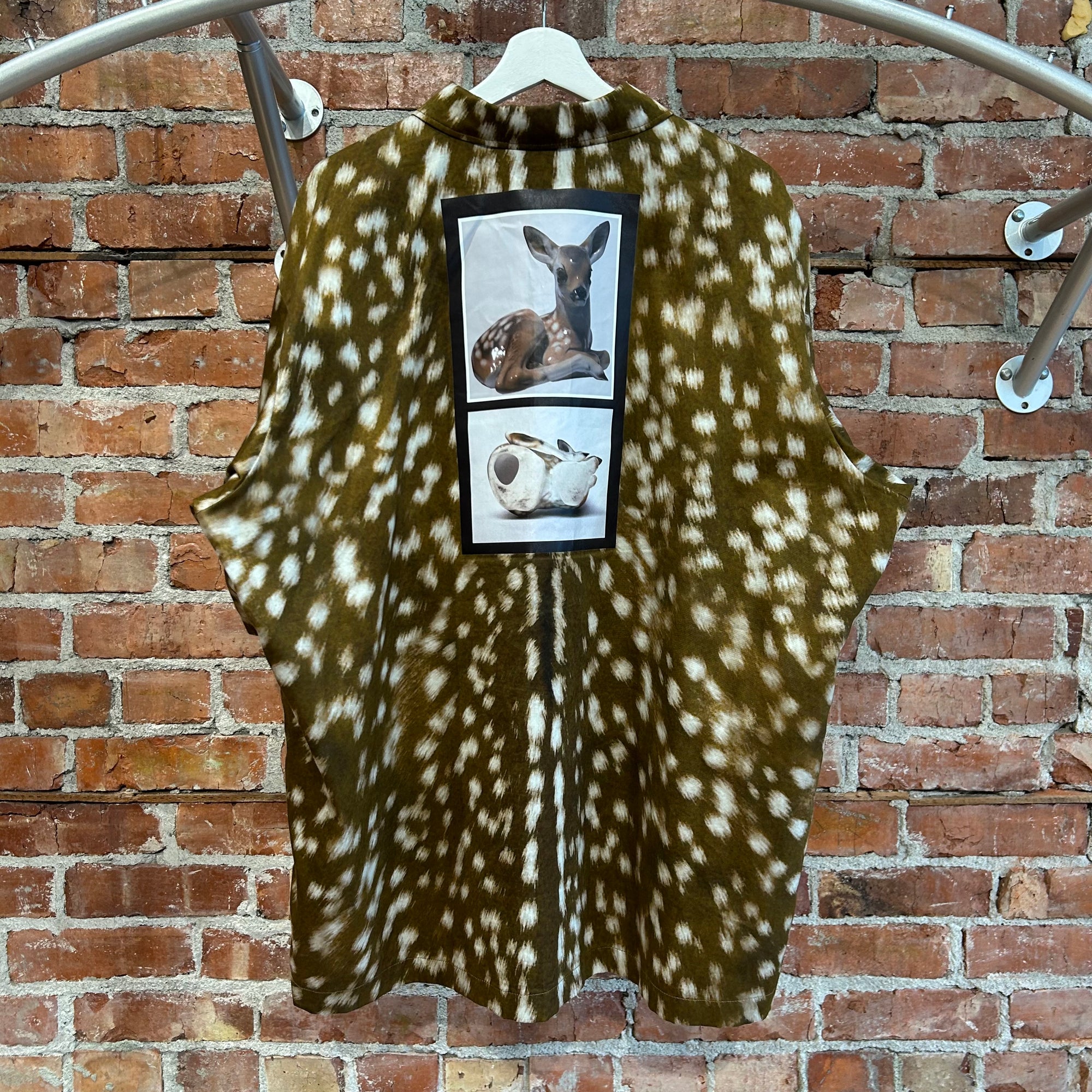 BURBERRY SS19 RUNWAY BAMBI ZIP SHIRT ‘BROWN’