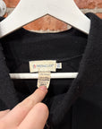 MONCLER KNIT FLEECE PANELED ZIP UP JACKET ‘BLACK’