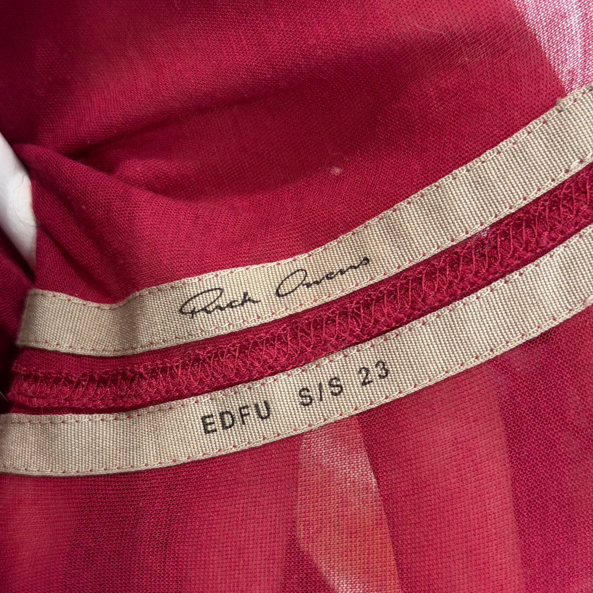 RICK OWENS SS23 EDFU TEE ‘FUCHSIA’