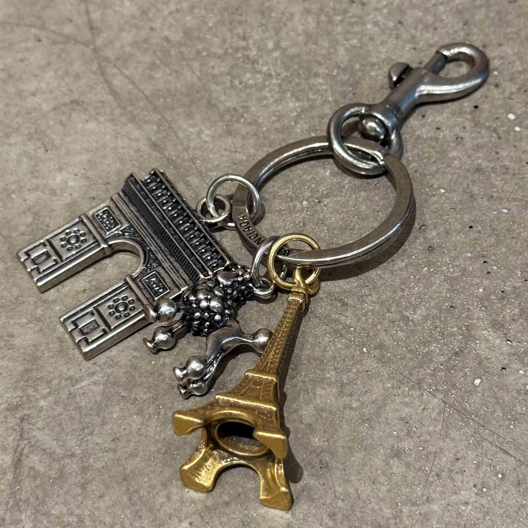 BALENCIAGA PARIS LANDMARKS KEYCHAIN ‘SILVER’