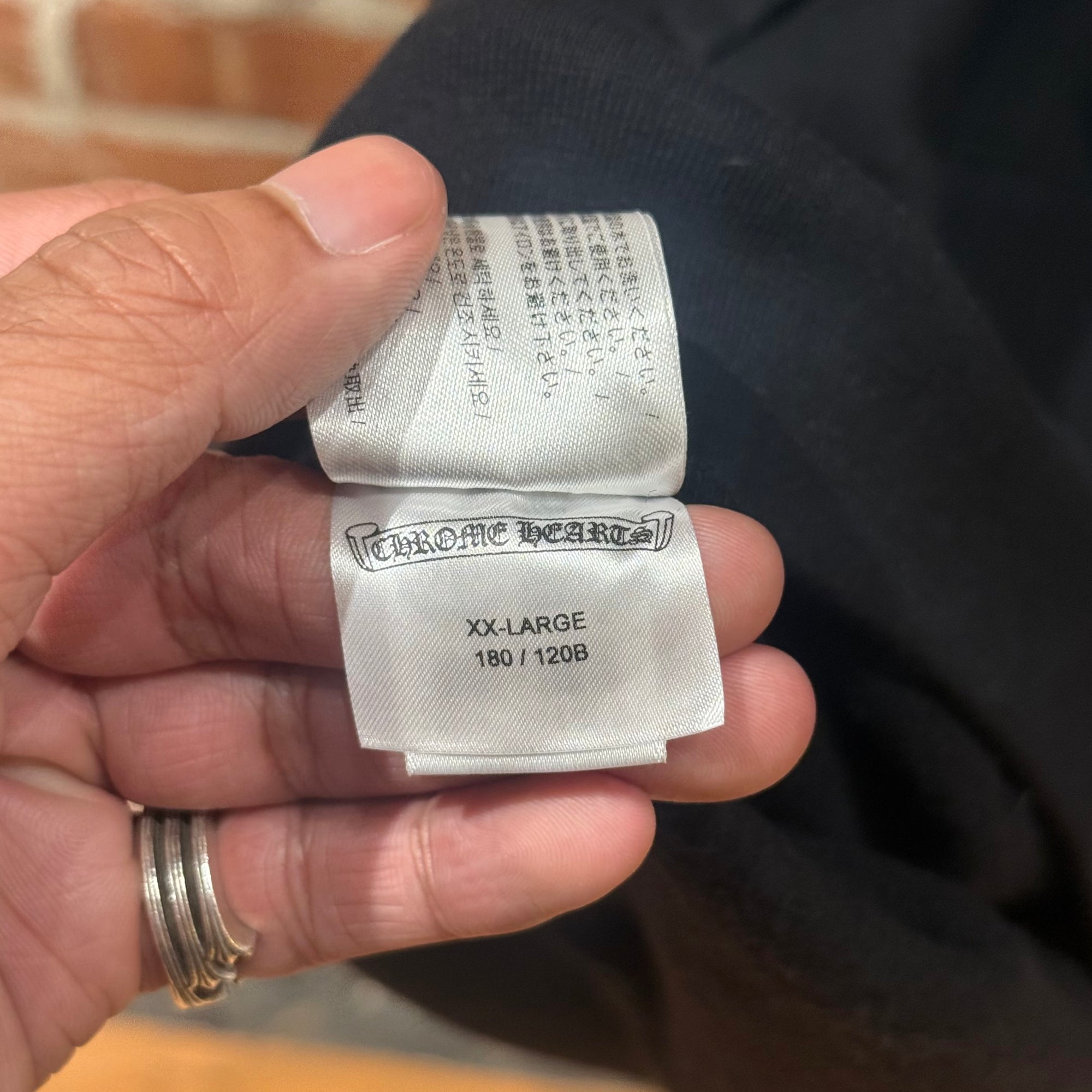 CHROME HEARTS VERTICAL LOGO 1988 HOODIE ‘BLACK/GOLD’