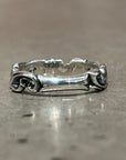 DEAL DESIGN NARROW FLORAL RING ‘SILVER’