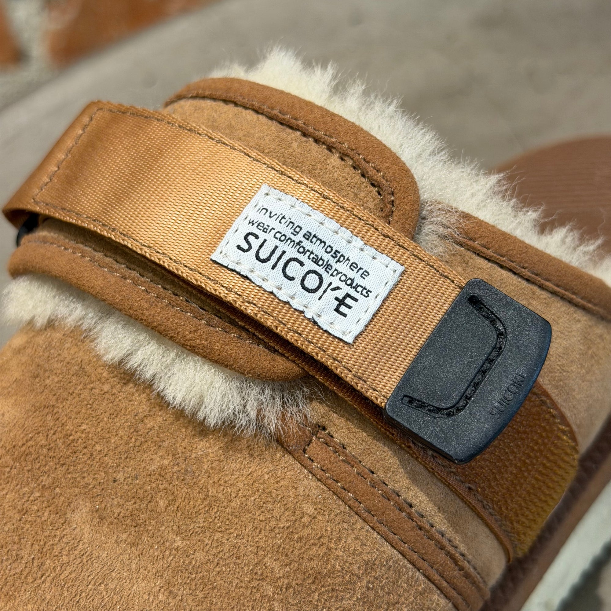 SUICOKE UGG SLIP ON LOAFERS ‘BROWN’