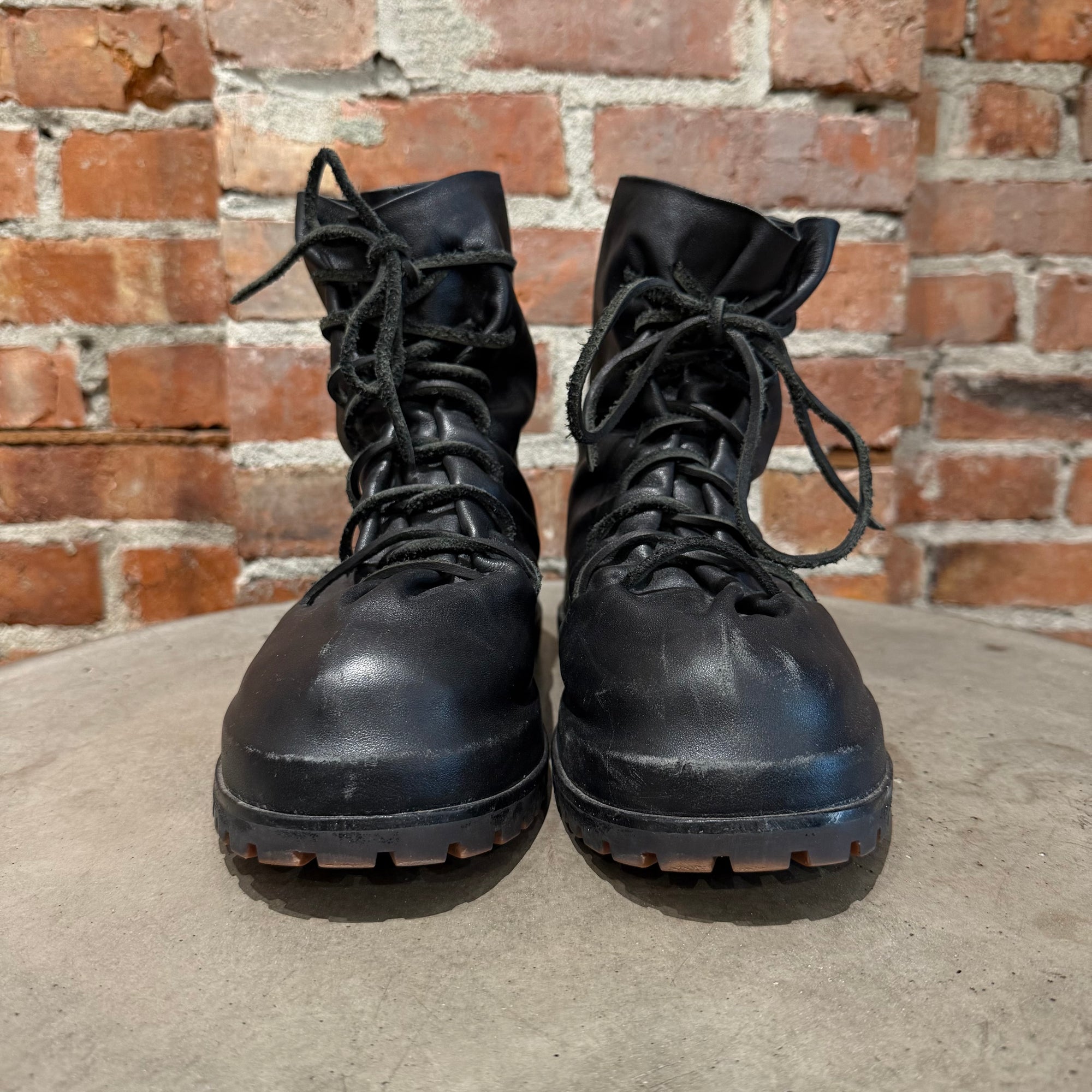 424 MARATHON LACE LEATHER BOOTS ‘BLACK’