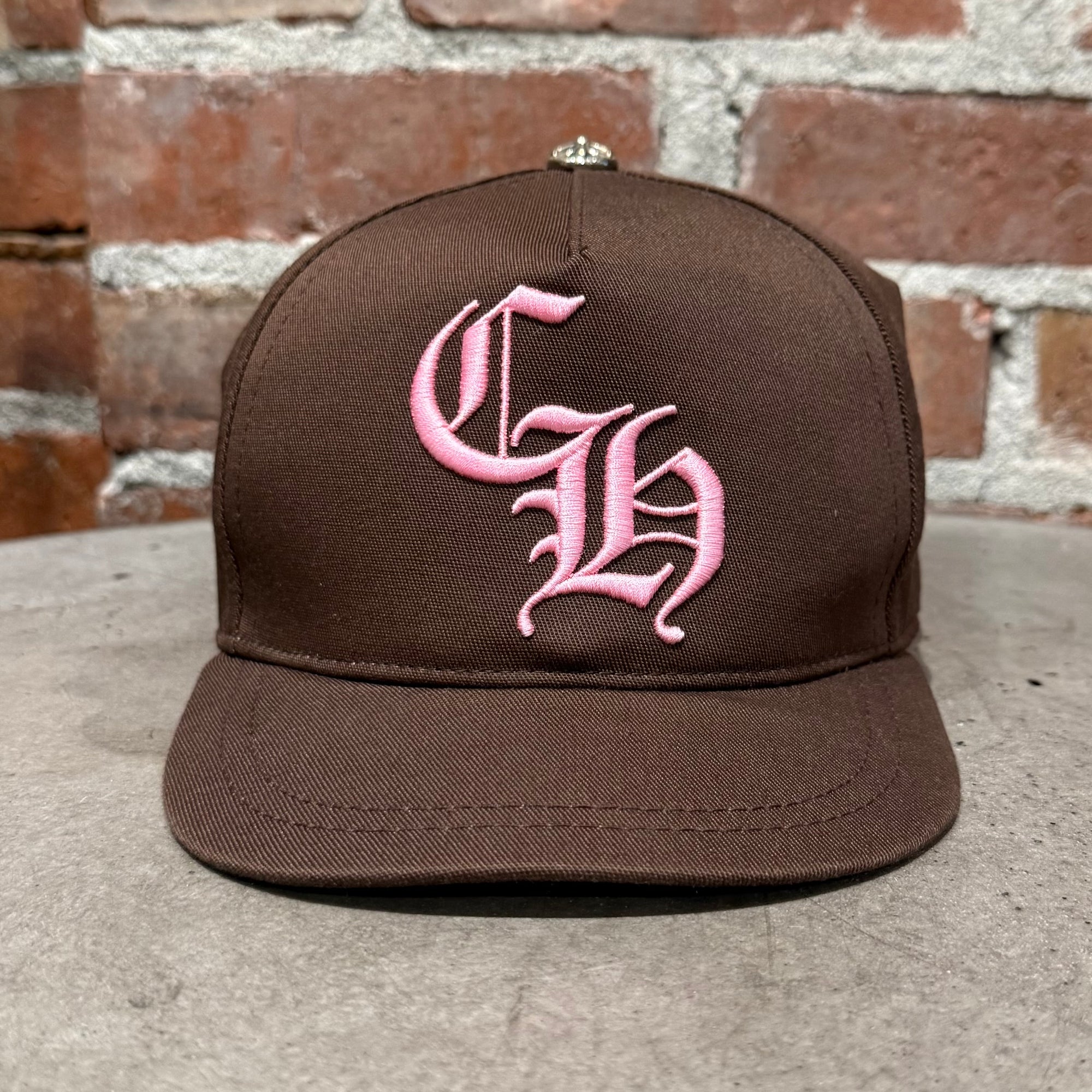 CHROME HEARTS CH LOGO BASEBALL HAT ‘BROWN/PINK’