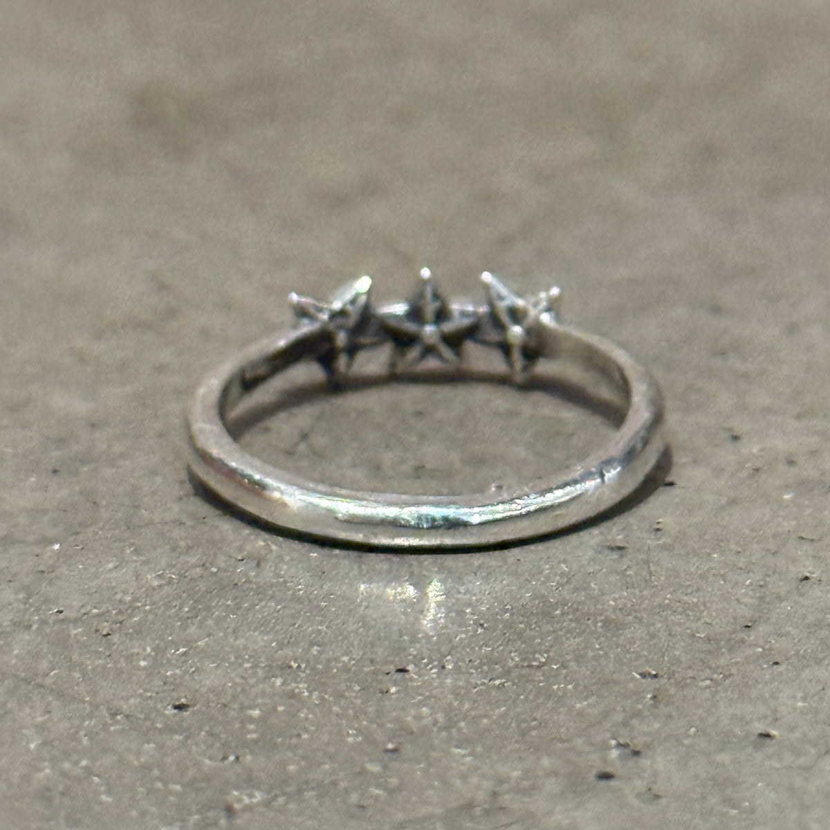 CHROME HEARTS TRIPLE STAR BUBBLEGUM RING ‘SILVER’