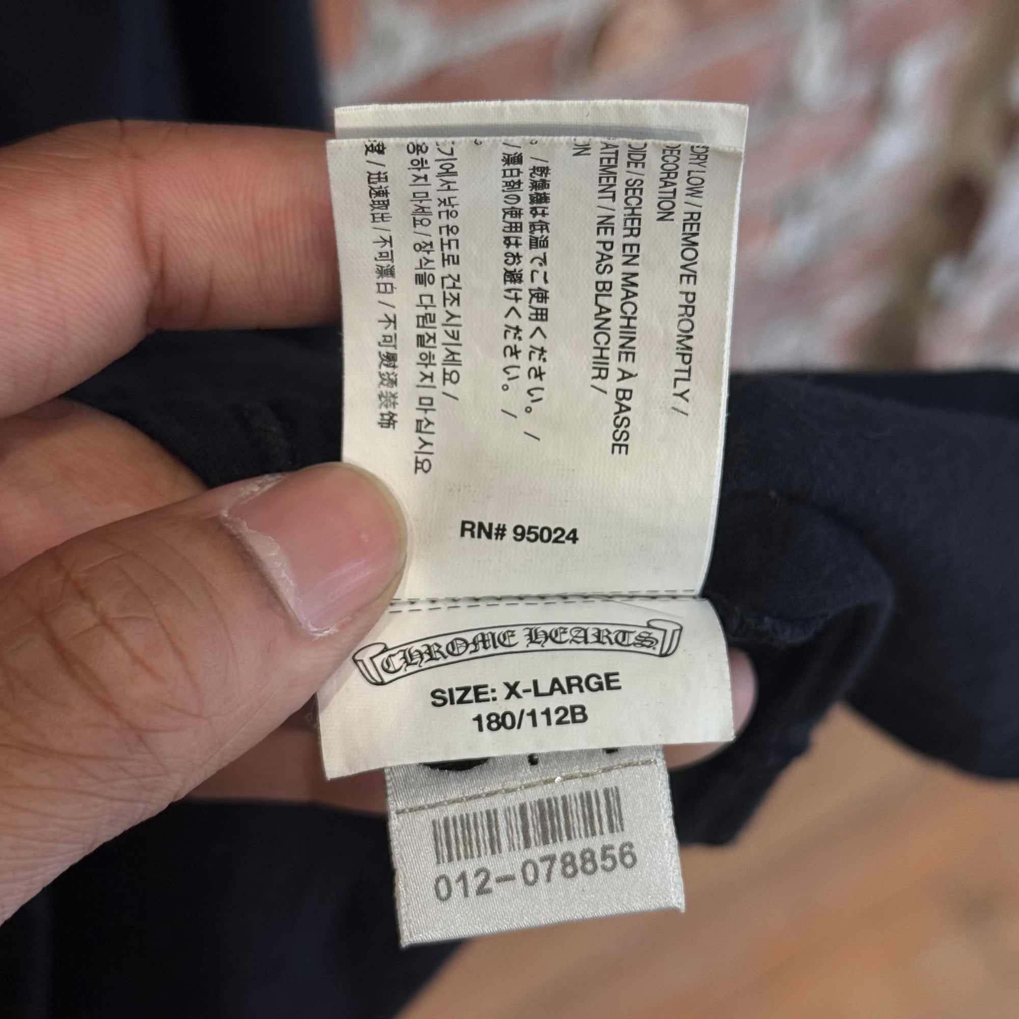 CHROME HEARTS COLLAR PRINT LONGSLEEVE ‘BLACK’