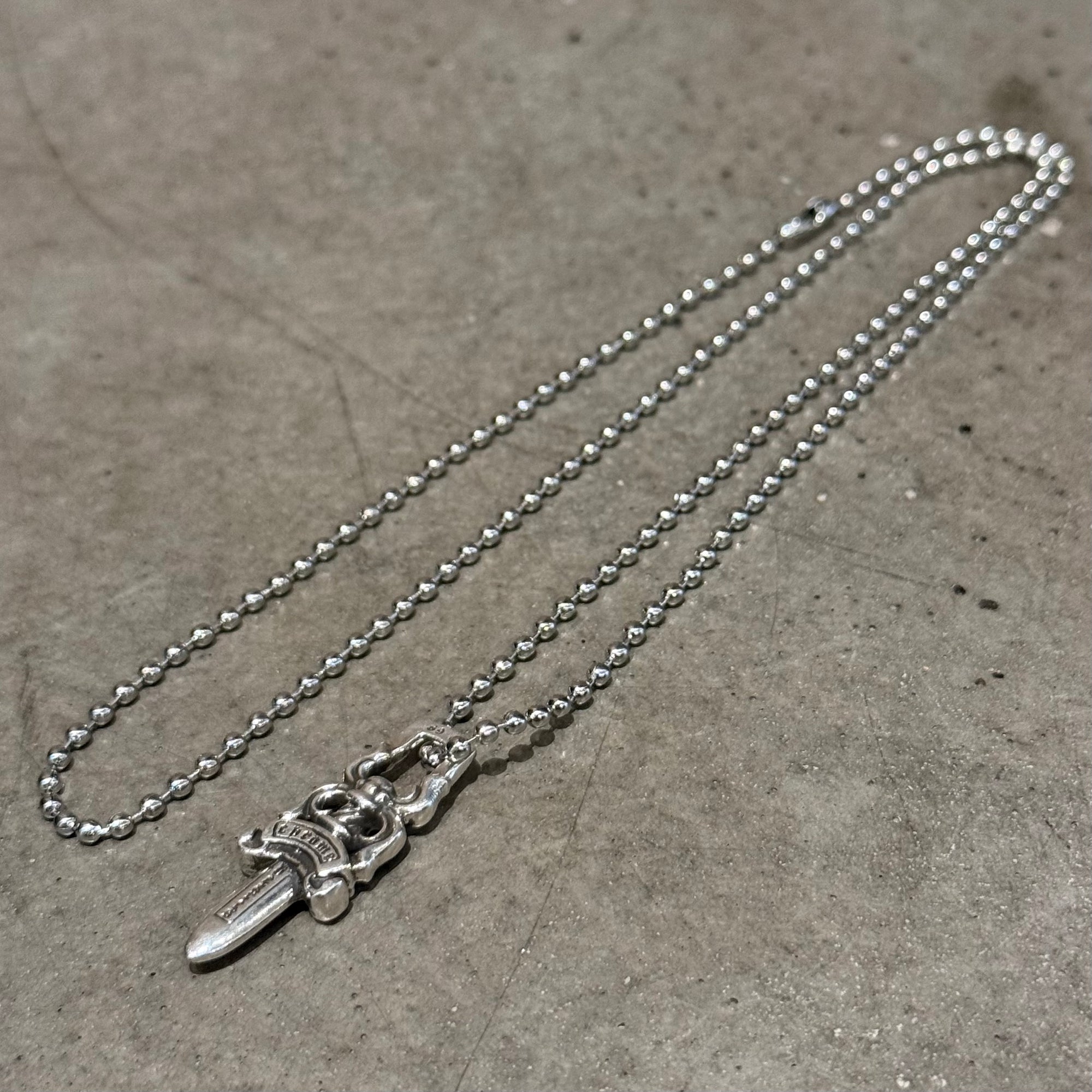 CHROME HEARTS ZIPPER DAGGER NECKLACE ‘SILVER’