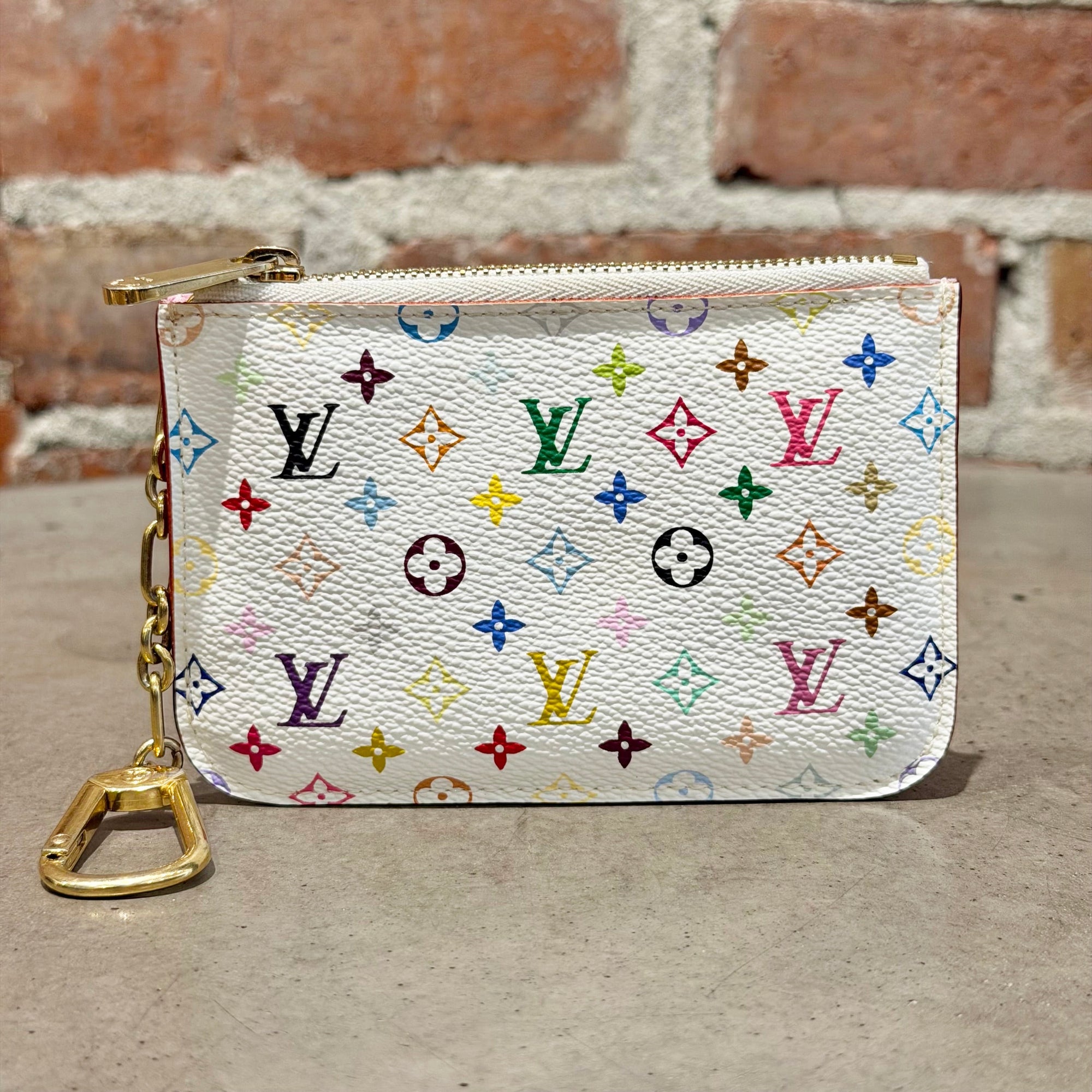LOUIS VUITTON X TAKASHI MURAKAMI MONOGRAM CHAIN CARDHOLDER ‘WHITE’