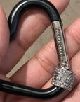 BALENCIAGA LOCKING LOVE HEART CARABINER ‘BLACK’