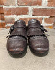 PRADA SS25 FRINGED MONK STRAP SHUFFLE LOAFERS ‘BROWN’
