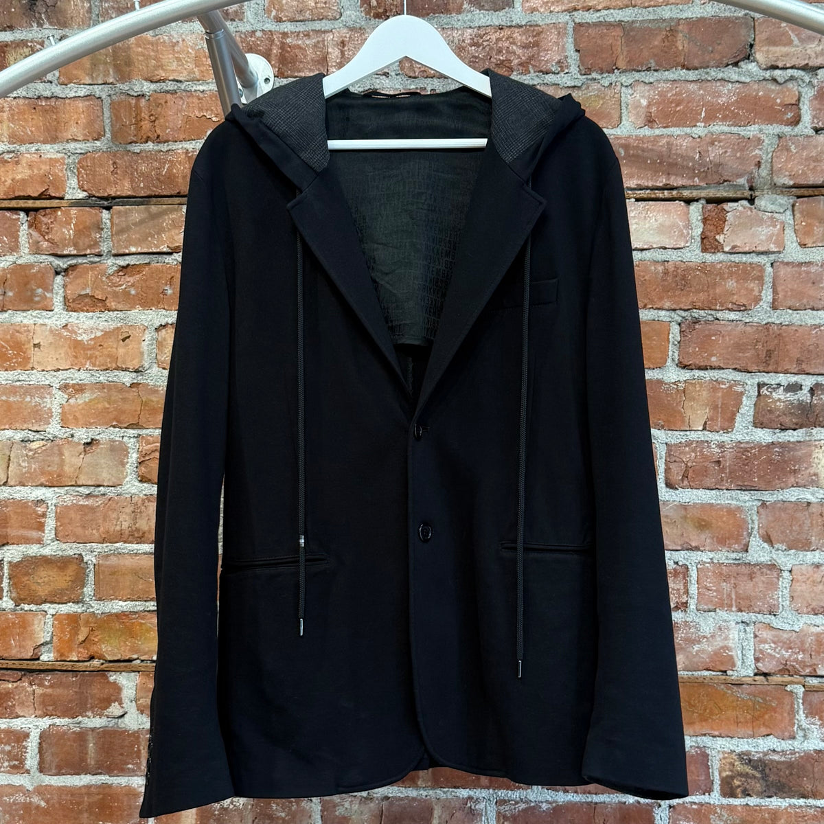 DIRK BIKKEMBERGS HOODED RAYON JACKET ‘BLACK’