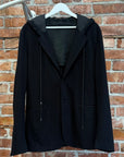 DIRK BIKKEMBERGS HOODED RAYON JACKET ‘BLACK’