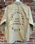 SUPREME SS24 GOD BLESS WORK SHIRT ‘TAN’